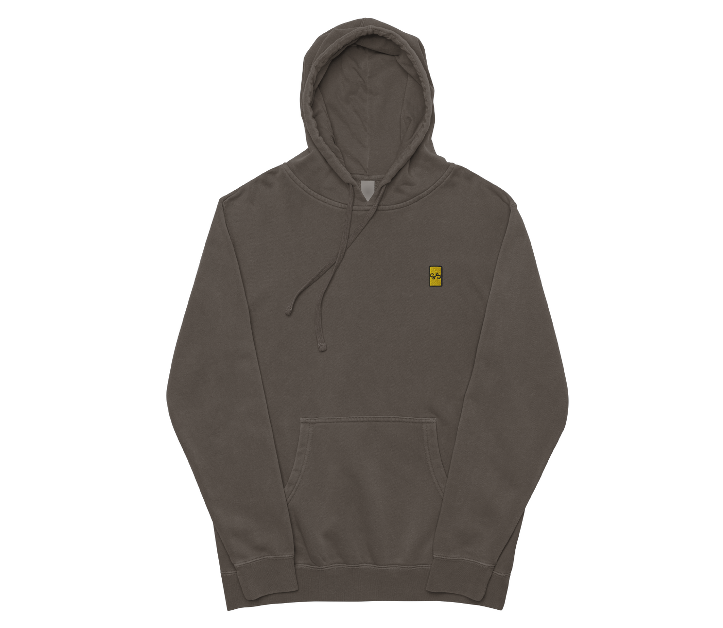 SS slim-fit pigment-dyed hoodie